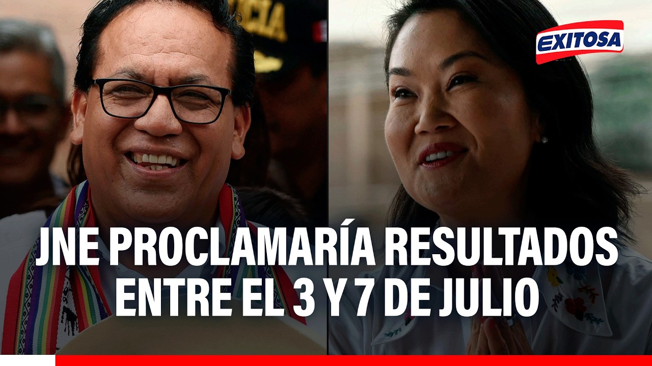 🔴🔵 Keiko Fujimori vs Roberto Sánchez: JNE proclamaría resultados electorales entre el 3 y 7 de julio