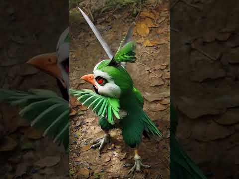 This Bird Has a Sword Ready To Fight Any War To Protect Her Chicks From Any Danger. #ai #shorts