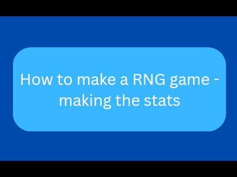 Roblox Studio 101 - How to make a RNG game (1)