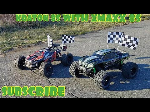KRATON 8S WITH XMAXX POPPING WHEELIES