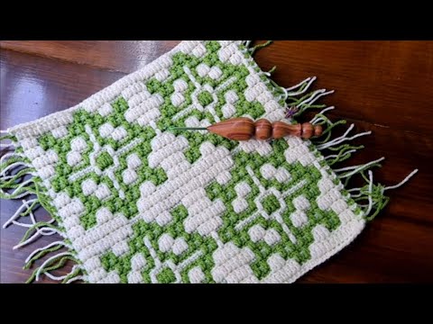 Mosaic Crochet Pattern # 37 - Multiple  24+4 - Work Flat or In the Round  - Left or Right Handed