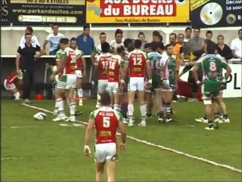 DEMI finale championnat rugby à 13 2012 LEZIGNAN PIA  résumé!.wmv