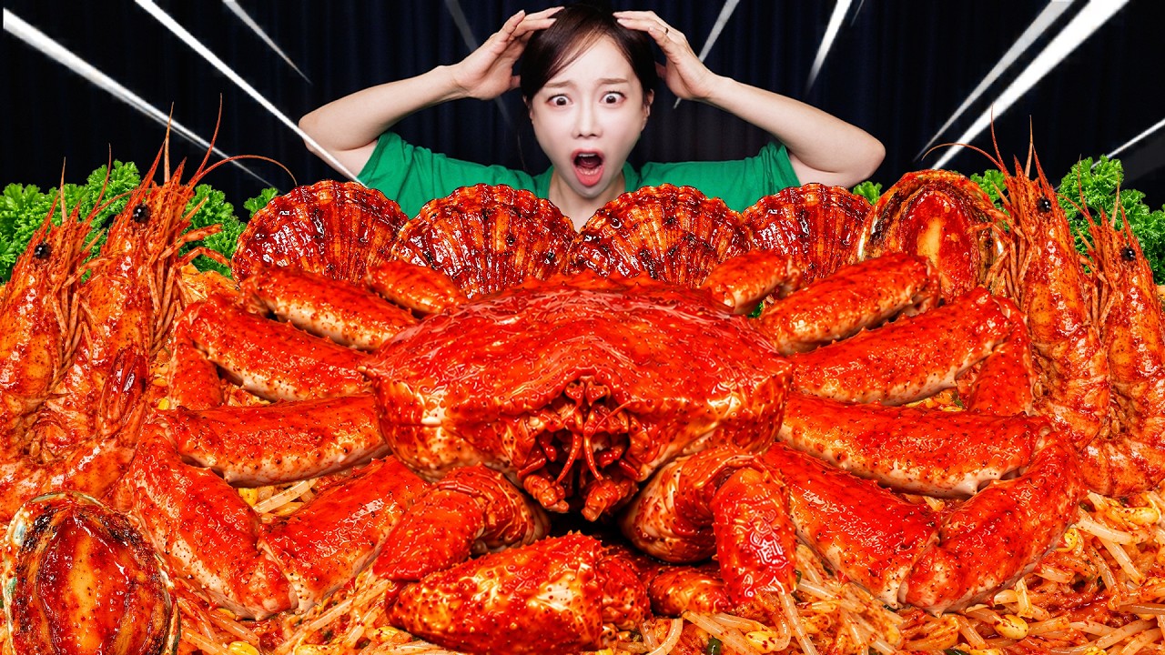 초대왕 킹크랩 콩나물 해물찜 🦀 먹방 MASSIVE KING CRAB Seafood Boil with Bean Sprouts Ssoyoung ASMR