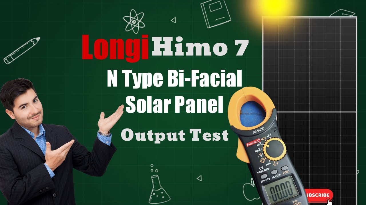 Longi Himo 7 N Type 580W Bifacial Solar Panel Performance Test on a Bright Sunny Day !