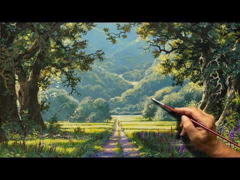 "Meeting the Mountains" Acrylic painting. Artist - Viktor Yushkevich. #219