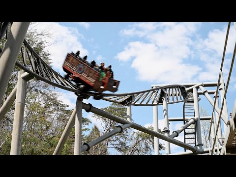 Off-ride footage of a Mystery Mine train