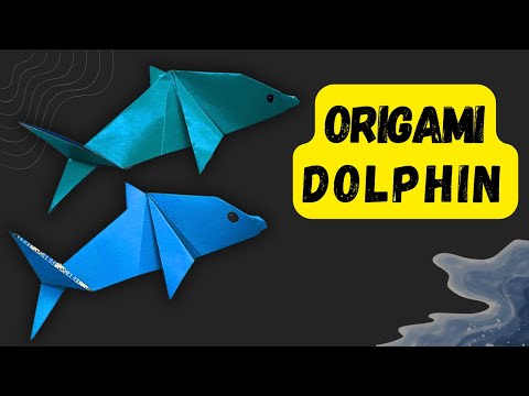 How to make an easy Origami Dolphin step by step🐬|Origami Dolphin tutorial