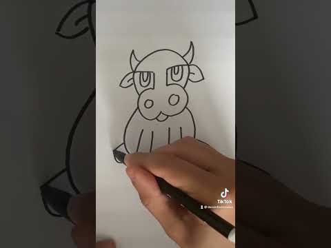 Dessin facile vache 🐮