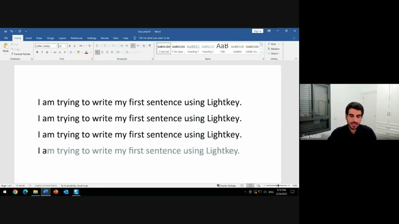 Lightkey personalized AI-powered typing feature (live demo)