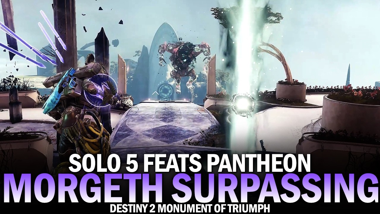 Solo 5 Feats Pantheon - Morgeth Surpassing (Ward of Dawn Cheese) [Destiny 2 Monument of Triumph]