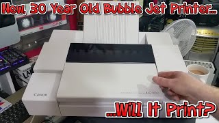Printing A3 Posters With 30 Year Old Sealed, New BubbleJet Printer, Will It Work? Canon BJC-800 Pt2