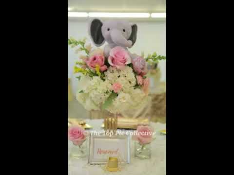 Elephant and Flowers Themed Baby shower