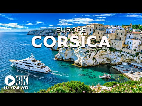 FLYING OVER CORSICA 8K UHD - Soothing Music Along With Beautiful Nature Video - 8K Video ULTRA HD