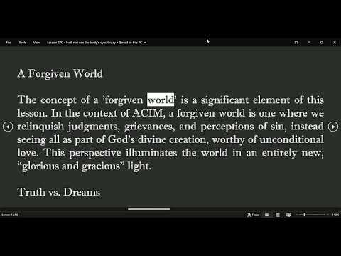 ChatGPT ACIM Lesson 270 - I will not use the body’s eyes today