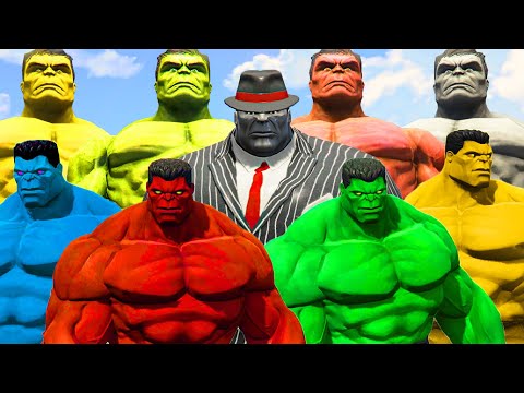 Team Hulk Army vs Grey Hulk Boss - Epic Battle