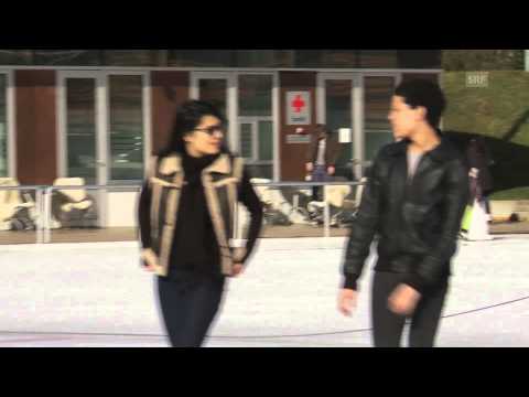 Brendon Schoen Johnson und Tanya König beim Eiskunstlaufen - The Voice of Switzerland 2014