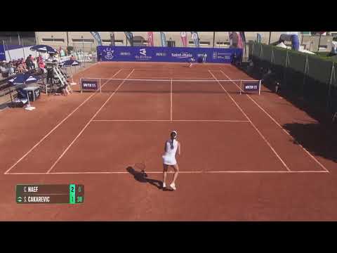 Celine Naef (SUI) vs  Sara Cakarevic [Q] (FRA) // 6-3 6-7 6-3 // W125 Saint Malo // 1st Round