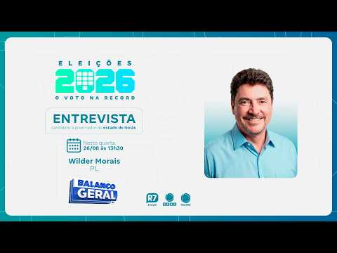 Entrevista com  Wilder Morais (PL), candidato ao Governo do estado de Goiás