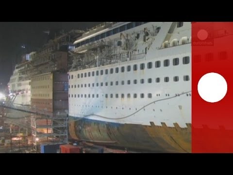 Ship sliced in half: Amazing time-lapse shows cruise liner extended, given new life