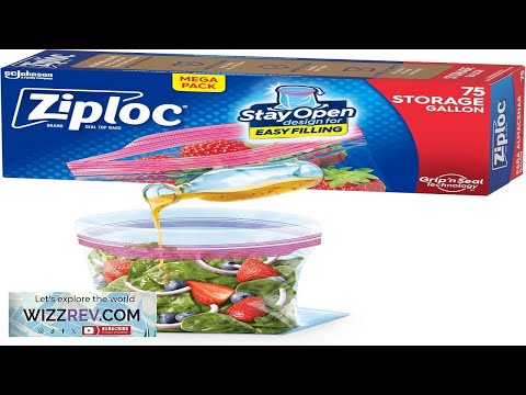 Ziploc Gallon Food Storage Bags Stay Open Design with Stand-Up Bottom Easy Review