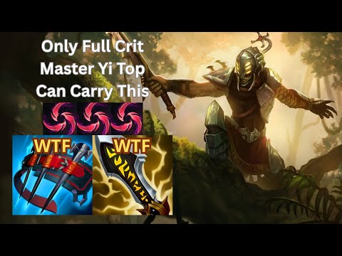 ONLY FULL CRIT MASTER YI CAN CARRY THIS GAME.