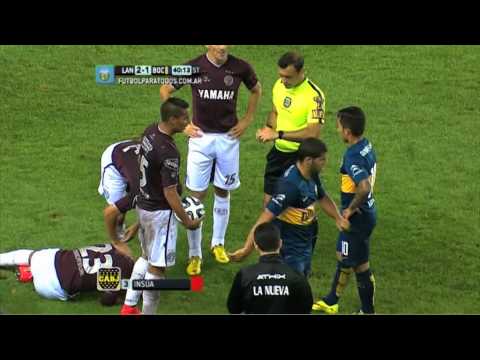 Insúa: una de cal y una arena.  Lanús 2 - Boca 2. Primera División 2014. Fecha 18. FPT