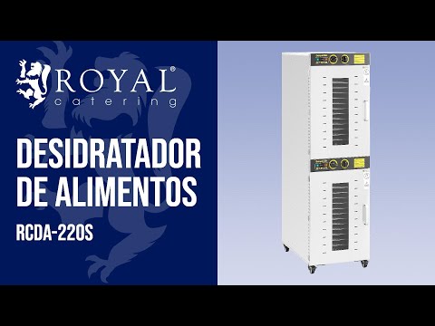 vídeo - Desidratador de alimentos - 3150 W - Royal Catering - 32 grelhas - 2 compartimentos
