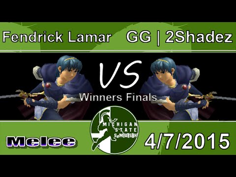 MSU Smash - Fendrick Lamar (Marth) vs. GG | 2Shadez (Marth) - Winners Finals - SSBM