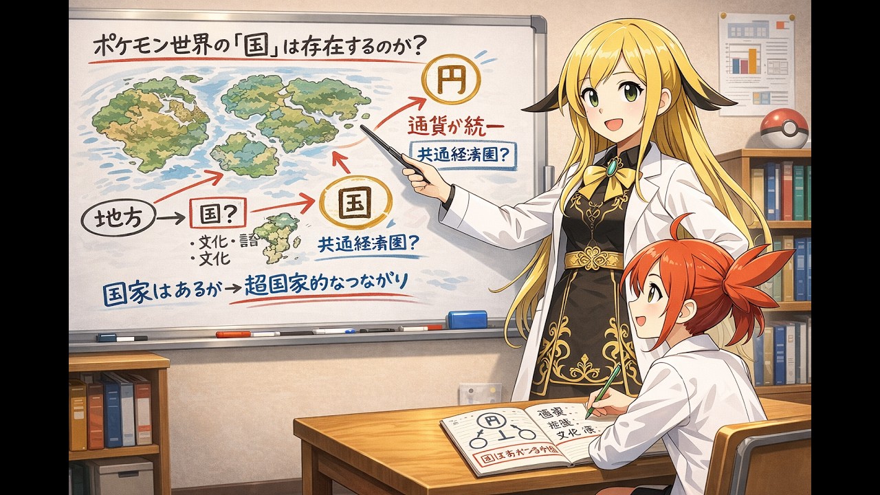ちょっと深いポケモン考察｜ポケモン世界に「国」はあるのか？円が統一通貨ってやばすぎぃ！
