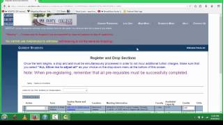 Adding and Dropping Courses in WebAdvisor