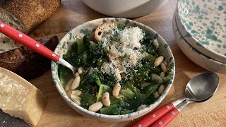 Quick, Easy + Comforting Stewed Escarole & Beans