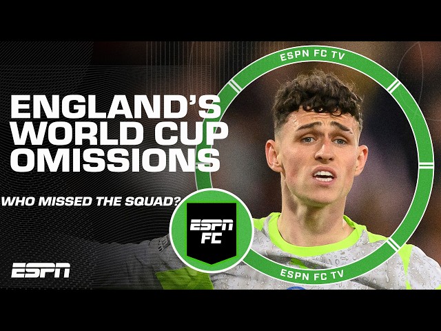 Cole Palmer and Phil Foden reportedly OMITTED from England's World Cup squad 👀 | ESPN FC