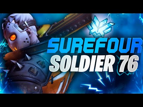 Surefour Soldier 76 and Reaper gameplay! [ Overwatch Season 30 Top 500 ]