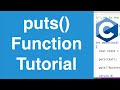 puts() Function | C Programming Tutorial