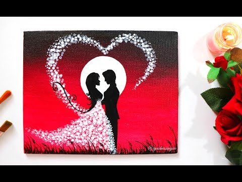 A Romantic Couple Painting using Easy Trick + GIVEAWAY for All❤️ ( Closed)