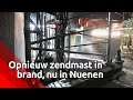 Brand in zendmast in het centrum van Nuenen