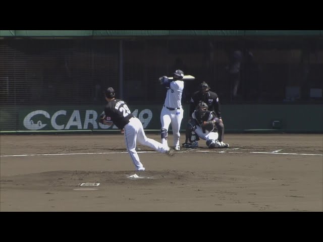 【ファーム】支配下登録へアピール!! ライオンズ・ガルシアのタイムリーヒットで同点!!  2024年3月27日 埼玉西武ライオンズ 対 千葉ロッテマリーンズ