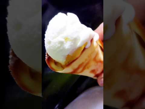 Homemade Ice cream cone #icecream #homemade #cone #yt #shortsfeed #waffle #conemaking #icecreamcone