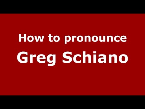 How to pronounce Greg Schiano