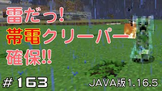 【ちのんのマイクラ実況】#163 雷だっ!帯電クリーパー確保!!(JAVA版1.16.5)