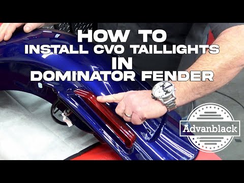Install CVO Tailights In Dominator Fender   HOW TO Advanblack Install CVO Tailights In Dominator Fen