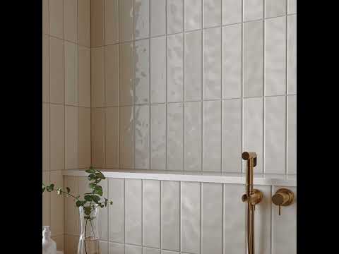 Carrelage mur effet zellige Amani Beige Sable 7x25 cm
