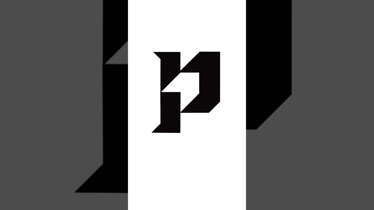 P letter logo design Created using grid line