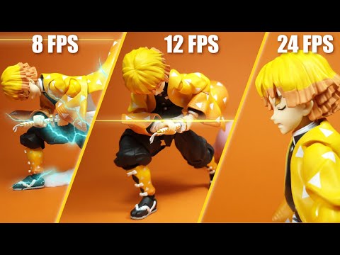 8 FPS vs 12 FPS vs 24 FPS | Thunder Breathing in 3 different frame rates