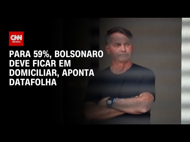 Datafolha: 59% dos brasileiros defendem prisão domiciliar de Bolsonaro | AGORA CNN