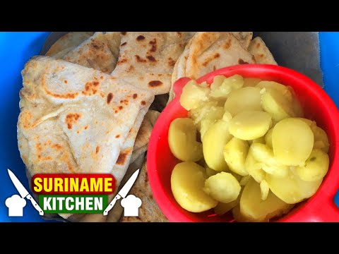 Roti Gevuld Met Aardappelen | Roti Stuffed With Potatoes | Suriname Kitchen