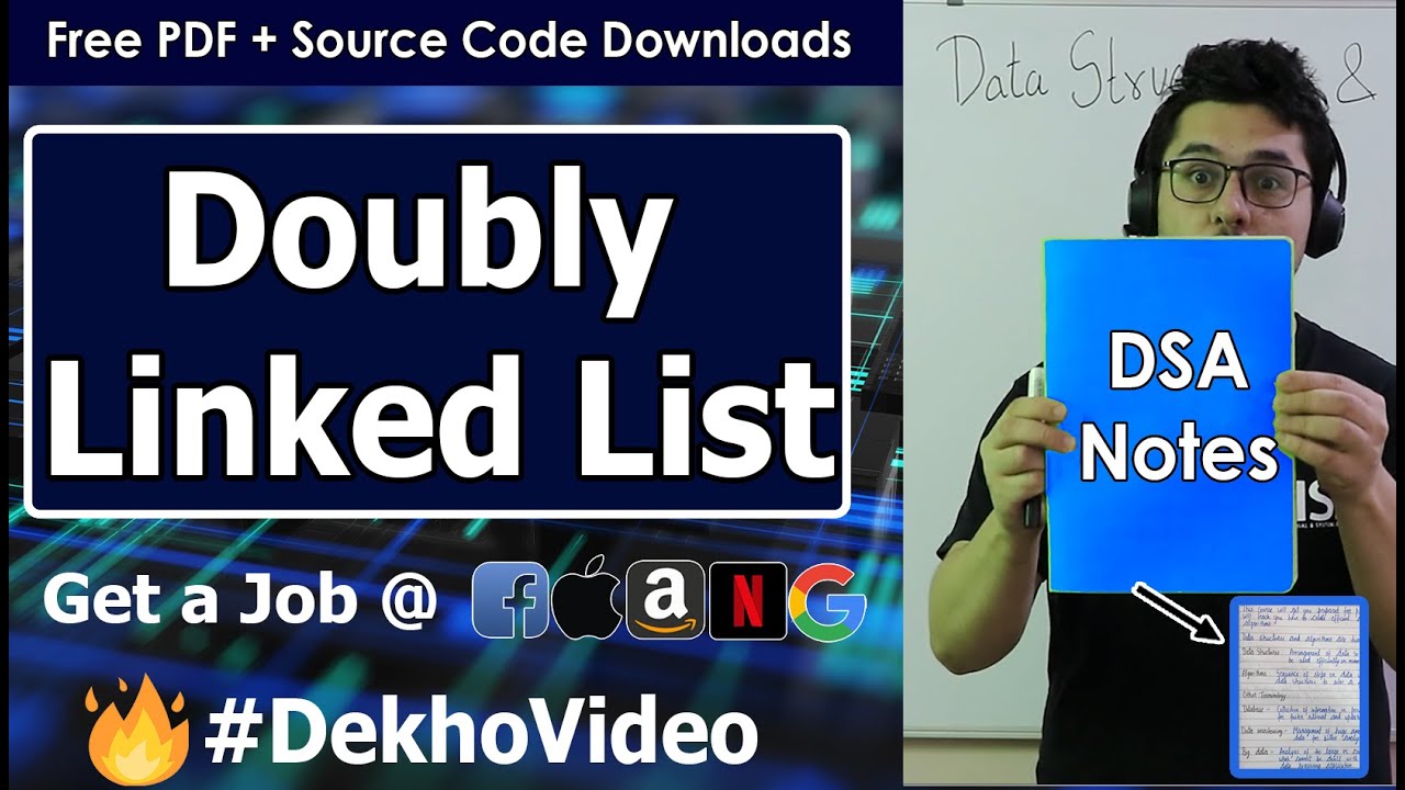 Video thumbnail for Doubly Linked Lists Explained With Code in C Language