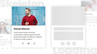 Skeleton Loading Effect | On Cards With Images, Text & Icons - Using HTML, CSS & Javascript