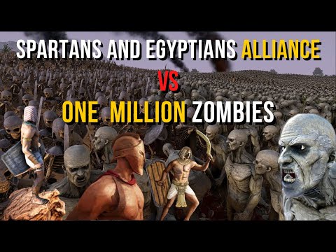 400.000 Egyptians and Spartans Alliance vs ONE MILLION Zombies - Ultimate Epic Battle Simulator 2