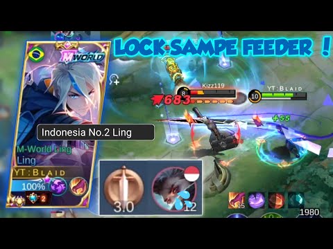 LING VS HYPER GRANGER ! LOCK SAMPE FEEDER BOY ! TOP GLOBAL LING - MLBB